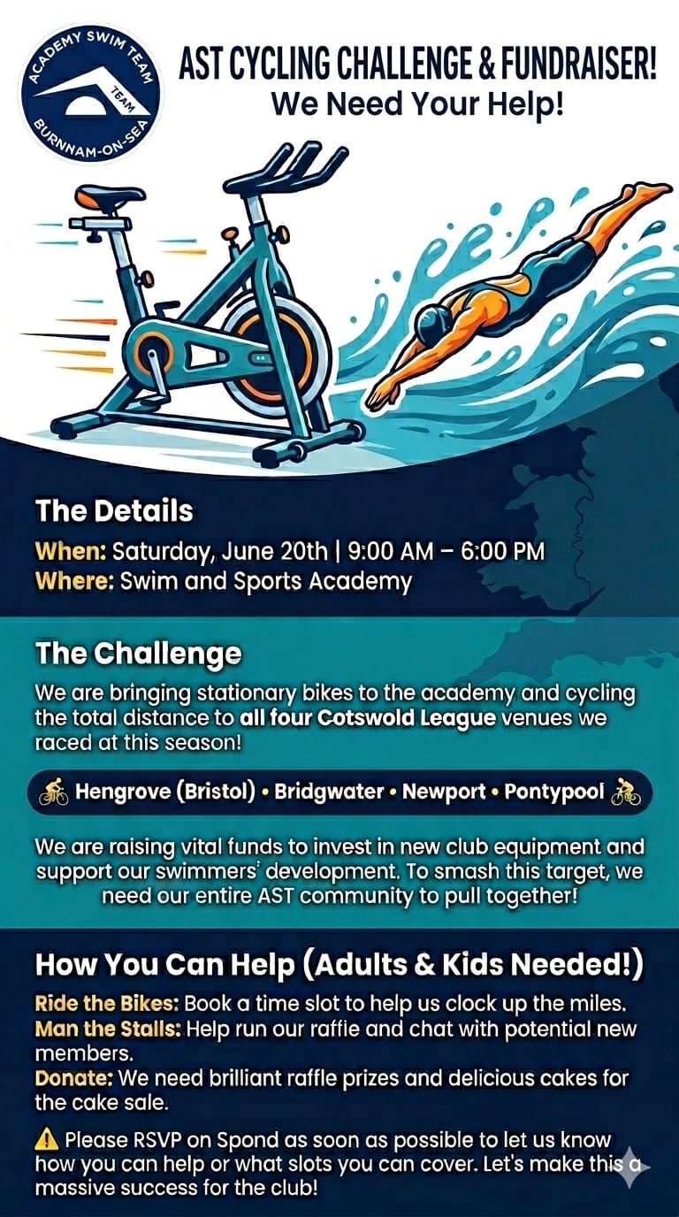 AST Cycling Challenge and Fundraiser poster
